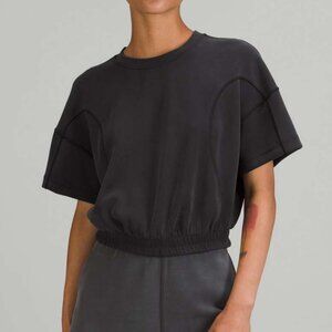 Lululemon Softstreme Gathered T-Shirt Black size 8